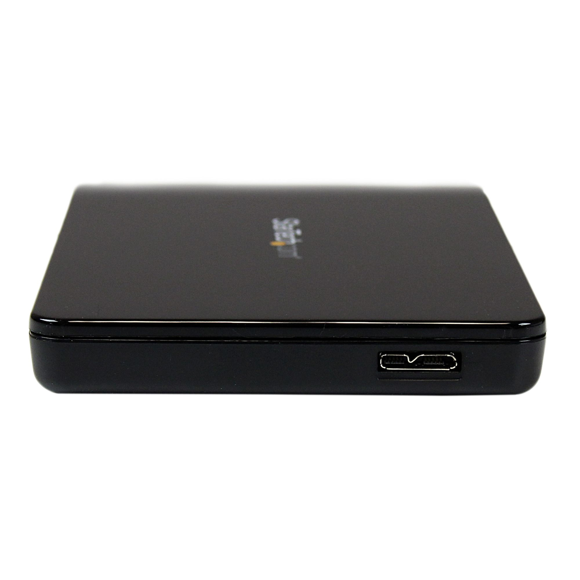 StarTech.com Externes 2,5 SATA III SSD USB 3.0 Festplattengehäuse mit UASP Unterstützung - Schwarzes 2,5 Zoll (6,4cm)
