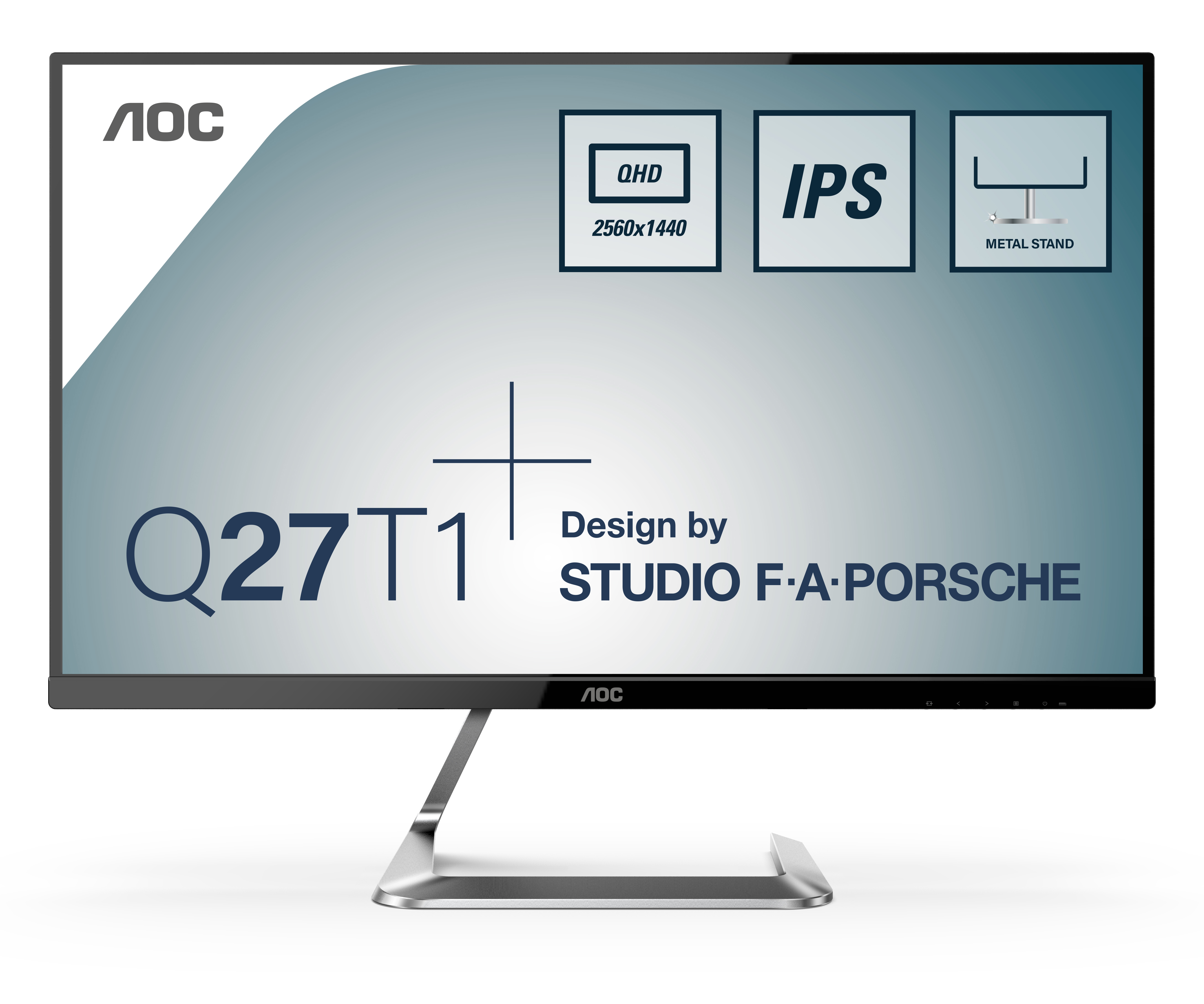 AOC Q27T1 - LED-Monitor - 68.6 cm (27") - 2560 x 1440 WQHD @ 60 Hz