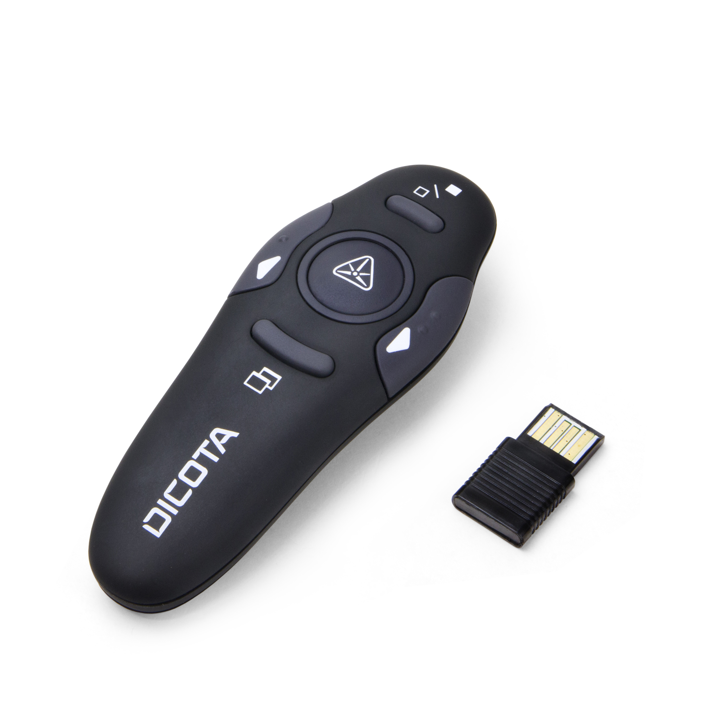 Dicota Pin Point Wireless Laser Pointer - Projektorzeigegerät - kabellos - kabelloser Empfänger (USB)