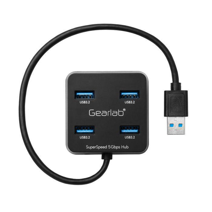 Gearlab 4 Port USB 3.2 Hub with USB-A cable - Hub - 4-Port