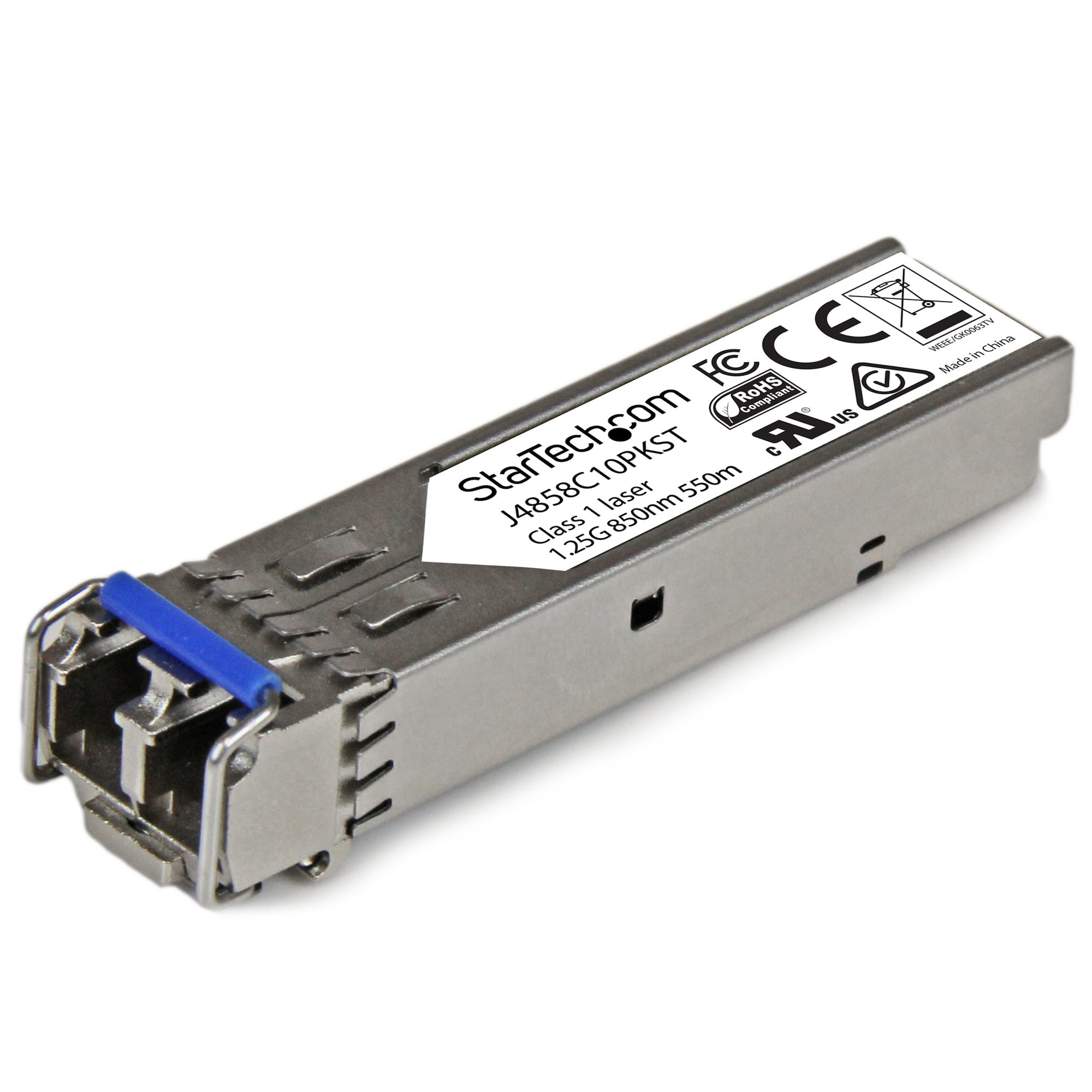 StarTech.com Gigabit LWL SFP Transceiver Modul - HP J4858C kompatibel - MM LC mit DDM - 550m - 1000Base-SX - 10er Pack - SFP (Mini-GBIC)-