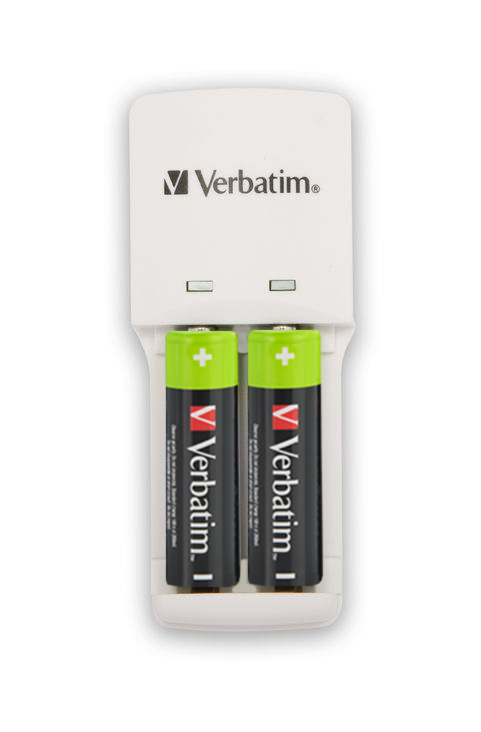 Verbatim Compact Charger - Batterieladegerät - (für 2xAA/AAA)