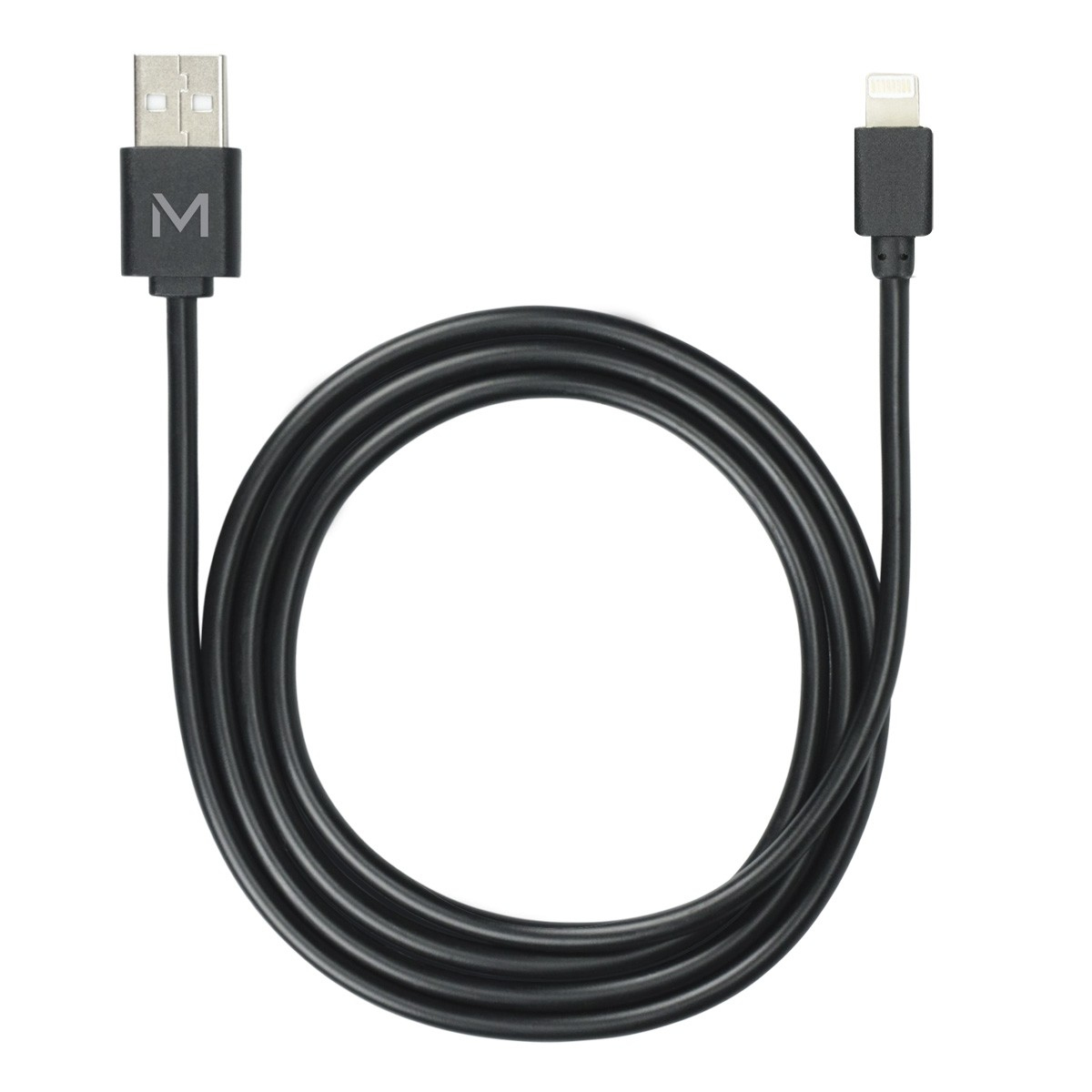 Mobilis Lade-/Datenkabel - USB männlich zu Lightning männlich - 1 m - Schwarz - für Apple iPad/iPhone/iPod (Lightning)