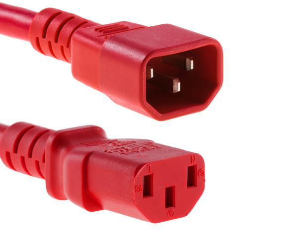 MicroConnect Power Cord C13 - C14 3m Red