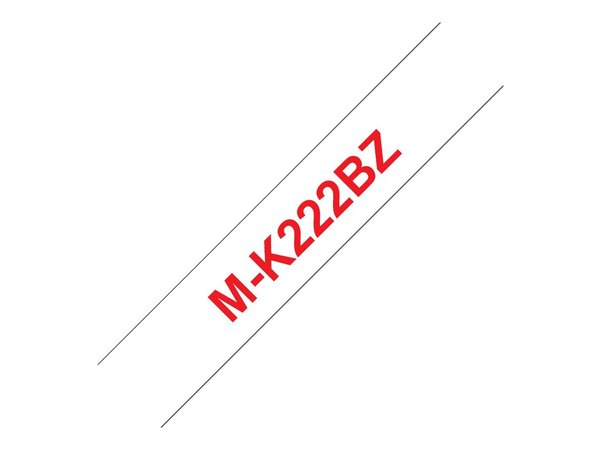 Brother M-K222BZ - Kunststoff - Rot auf Weiß - Rolle (0,9 cm x 8 m)