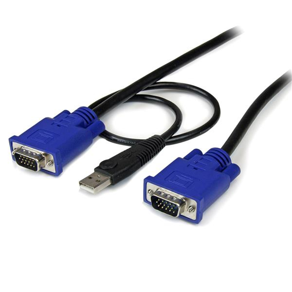StarTech.com 1,8m 2-in-1 USB VGA KVM Kabel - Kabelsatz für KVM Switch / Umschalter - Tastatur- / Video- / Maus- / USB-Kabel - USB, HD-15 (VGA)
