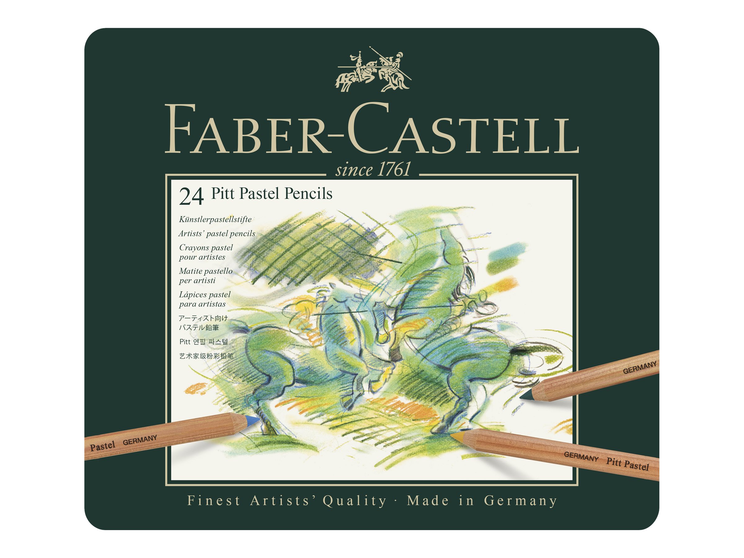 FABER-CASTELL PITT - Farbstift - Pastellfarbe - gemischte Farben (Packung mit 24)