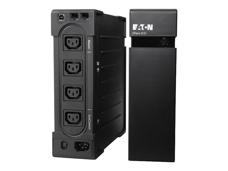 Eaton Ellipse ECO 650 IEC - USV (in Rack montierbar/extern) - Wechselstrom 230 V - 400 Watt - 650 VA - Ausgangsanschlüsse: 4 - 2U - 48.3 cm (19")