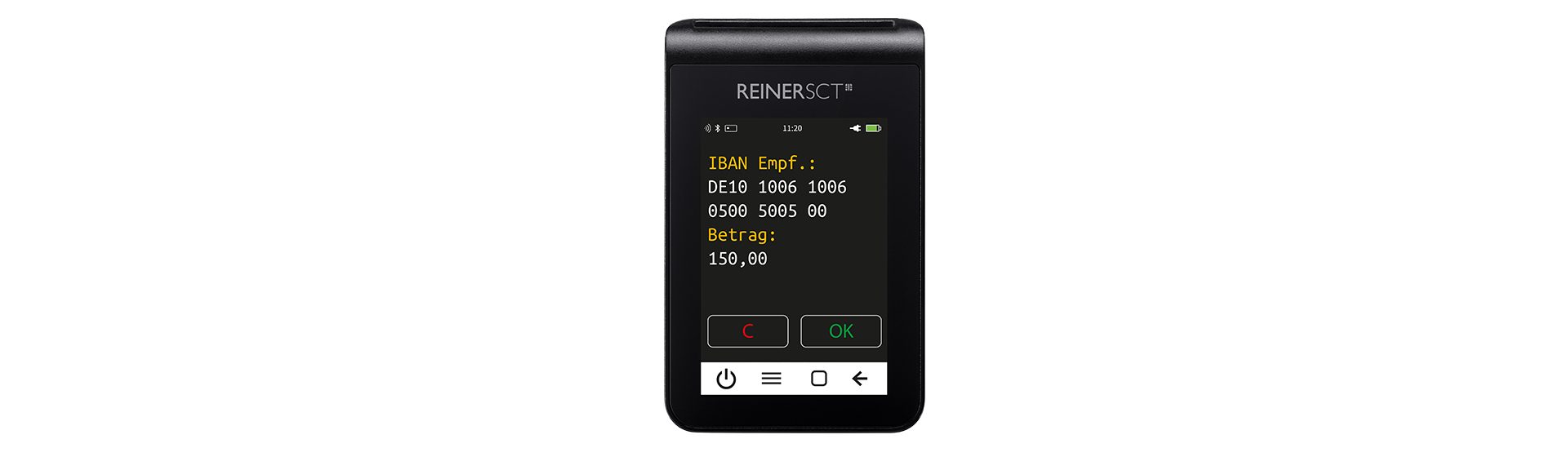 ReinerSCT Reiner SCT tanJack deluxe - Schwarz - TFT - 8,89 cm (3.5 Zoll) - 320 x 480 Pixel - CMOS - 70,5 mm