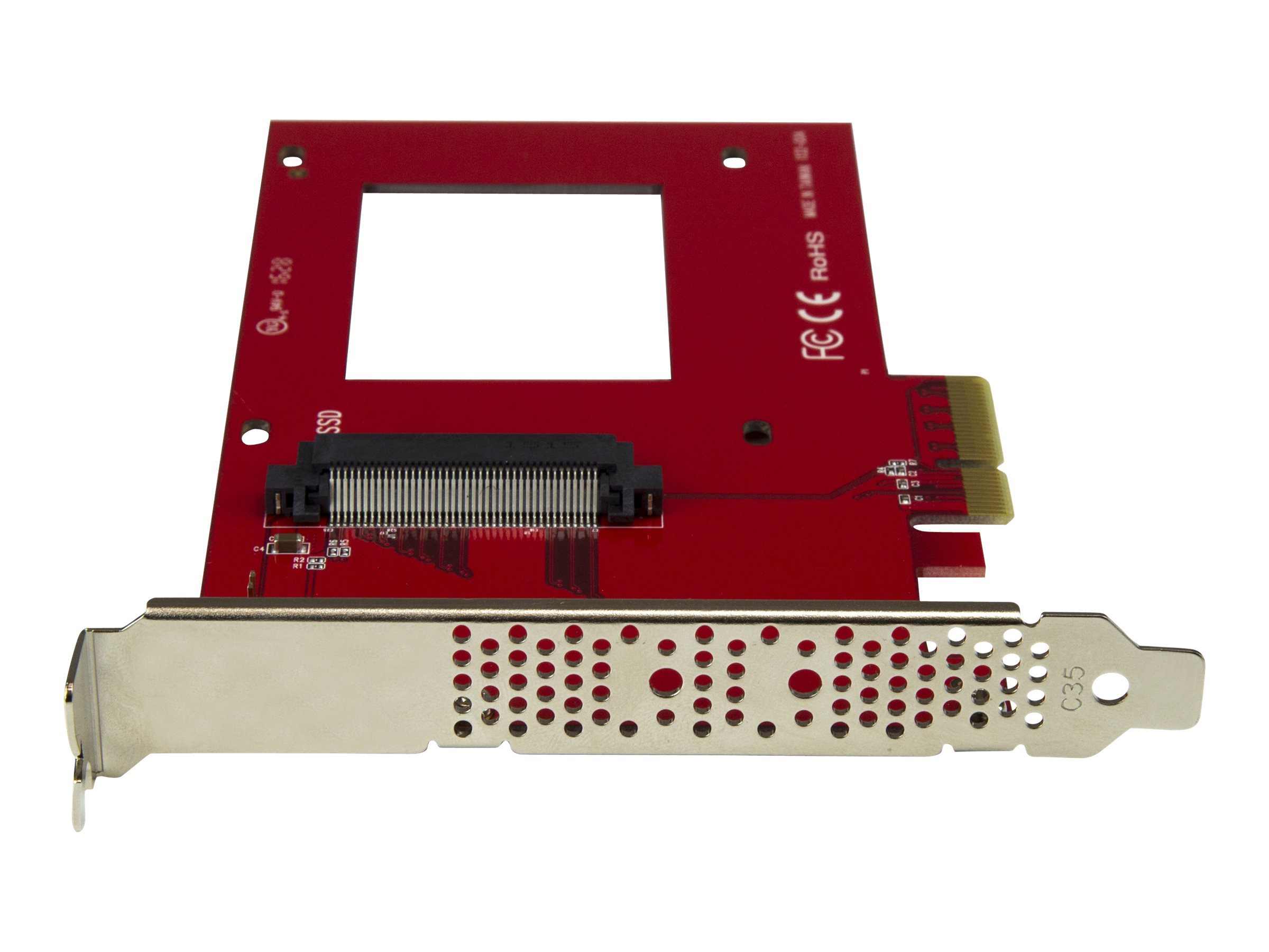 StarTech.com U.2 auf PCIe Adapter für 2,5" U.2 NVMe SSD - SFF 8639 - 4x PCI Express 3.0 - NVMe PCIe Adapter - U.2 PCIe Karte - Schnittstellenadapter - 2.5" (6.4 cm)