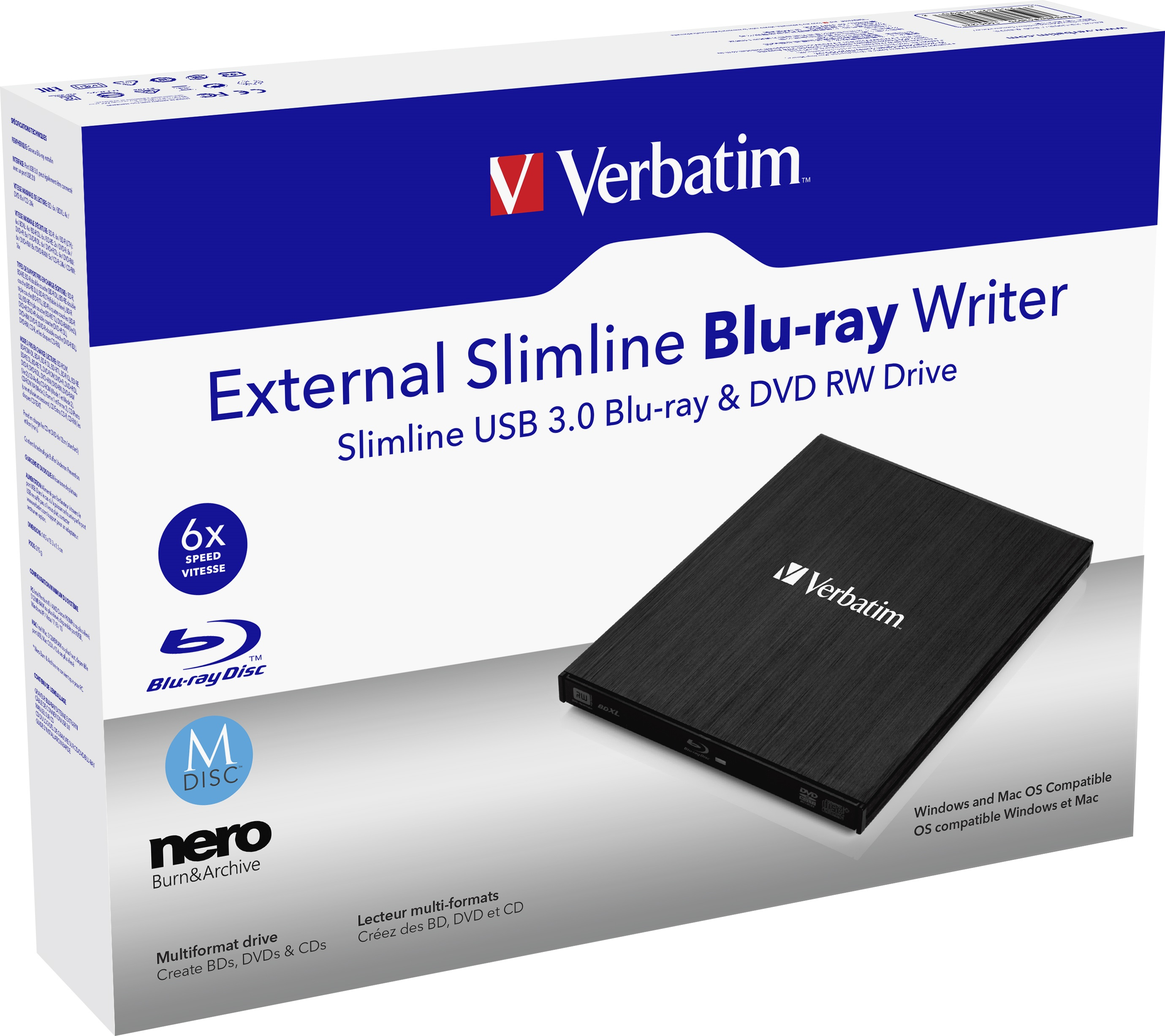 Verbatim Slimline - Laufwerk - BDXL Writer - 6x