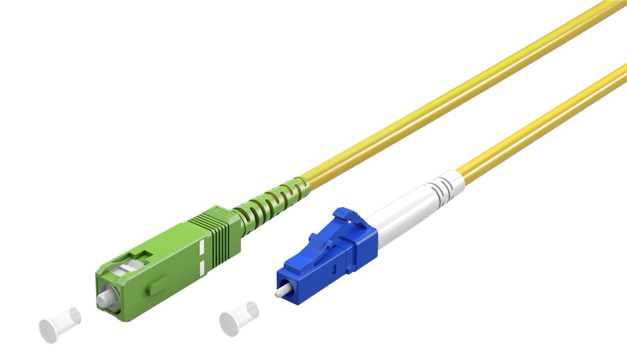 Goobay Glasfaserkabel FTTH Singlemode OS2 Yellow Gelb Simplex 10 m - Single- bzw. Monomode-Faser - 10 m