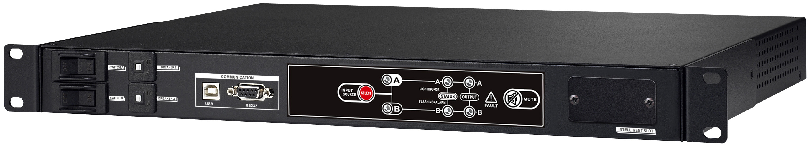 BlueWalker PowerWalker ATS - Redundant switch (Rack - einbaufähig) - Wechselstrom 220/230/240 V - RS-232, USB - Ausgangsanschlüsse: 9 - 1U - 48.3 cm (19")