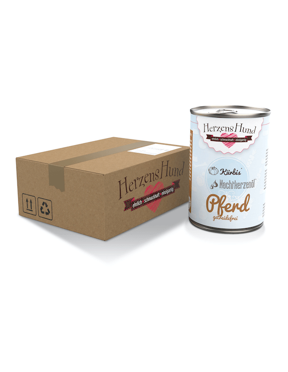 HerzensHund Pferd mit Bio-Kürbis getreidefrei