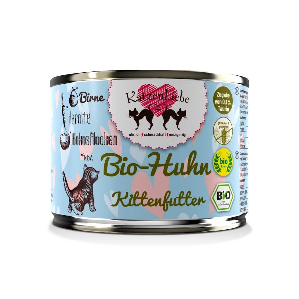 KatzenLiebe Huhn mit Karotte für Kitten