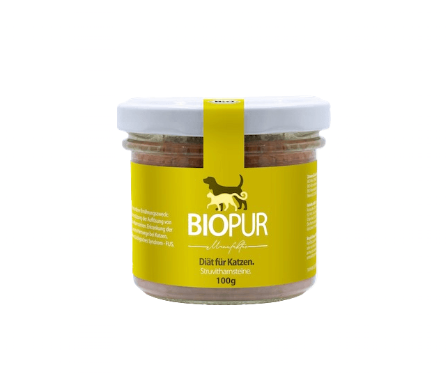 Biopur Struvit-Harnsteinen Diätfutter im Glas