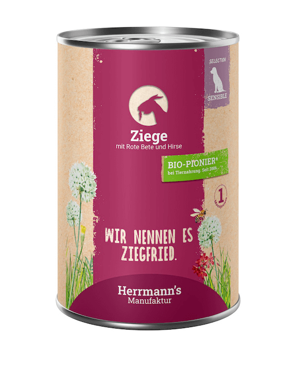Herrmanns Ziege mit Bio-Rote Beete und Bio-Hirse