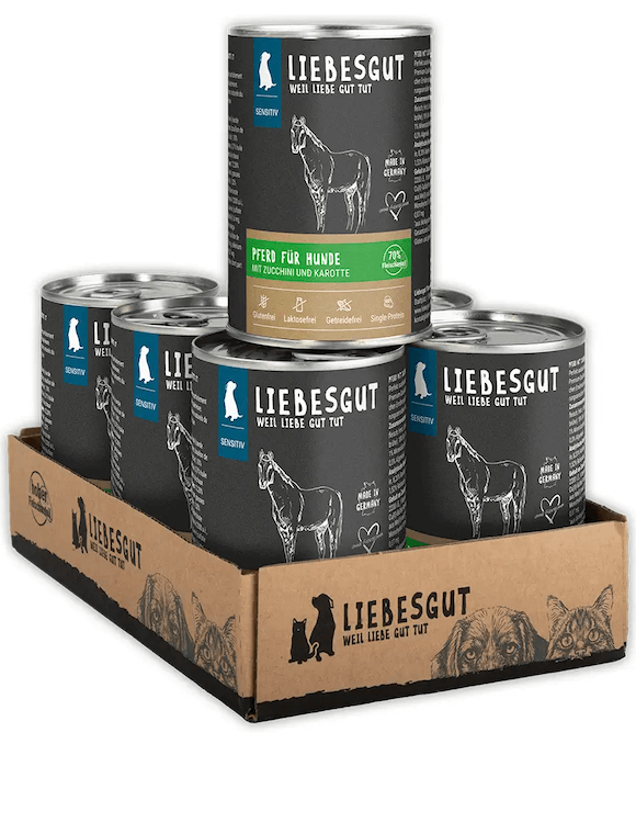 Liebesgut Pferd mit Bio-Zucchini-Karotte (Sensitiv)