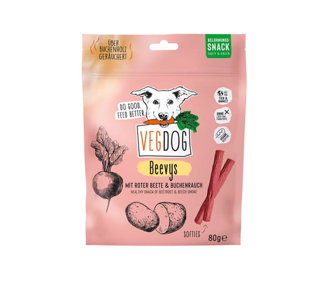 VegDog BEEVYS - Sticks mit Roter Beete und Buchenrauch