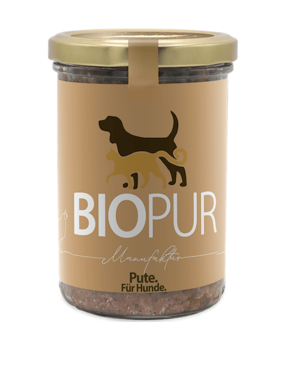 Biopur Premiumglas Pute mit Karotten & Zucchini