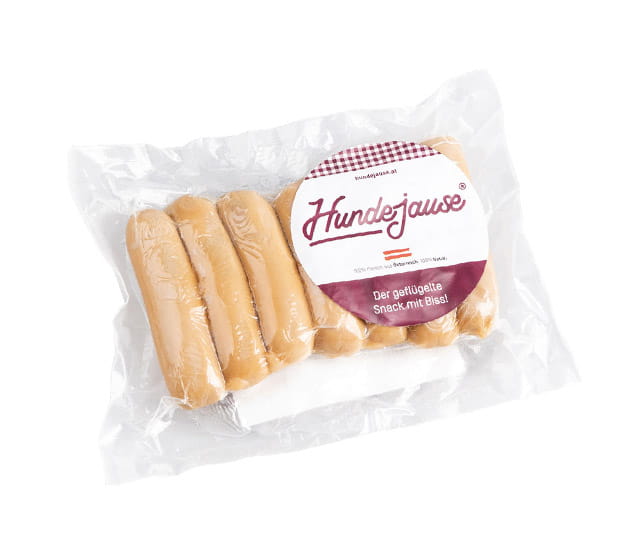 Hundejause Bratler (Bratwurst 60 Tage UNGEKÜHLT haltbar)