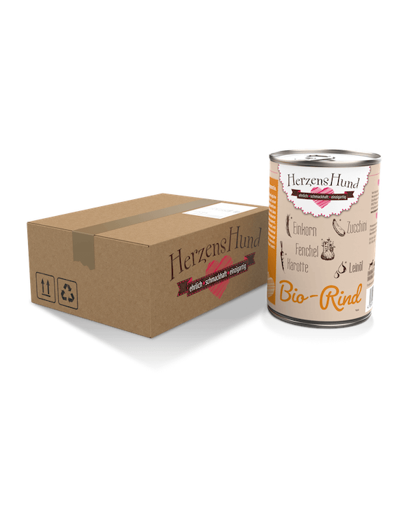 HerzensHund Rind mit Gemüse