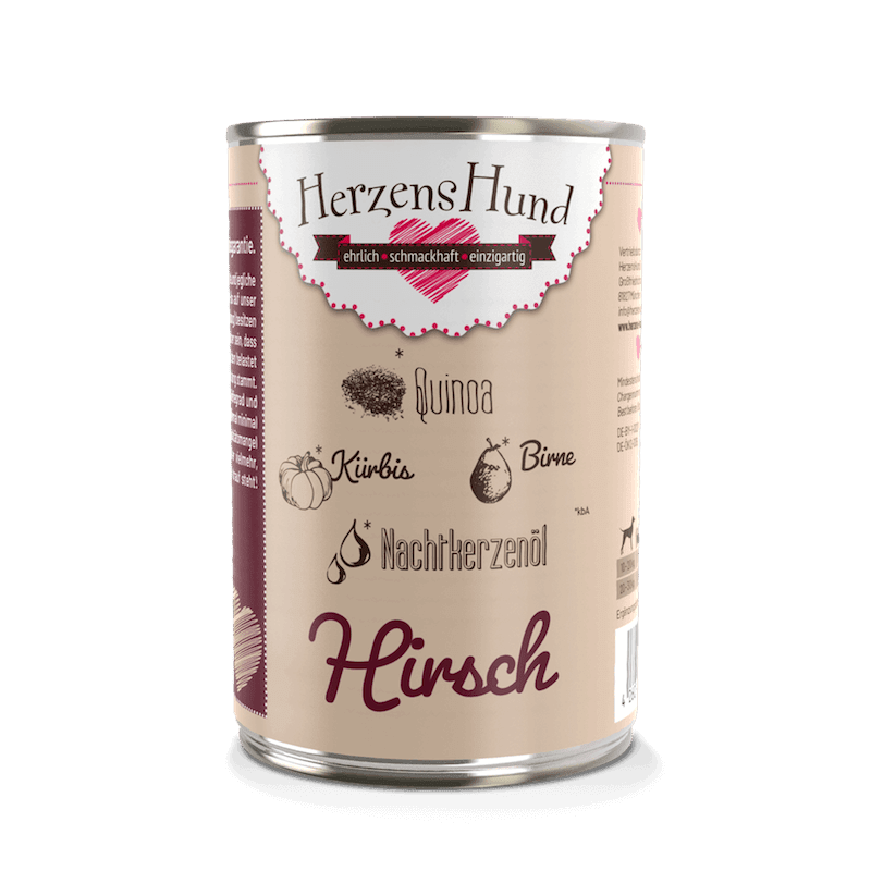 HerzensHund Hirsch mit Bio-Gemüse