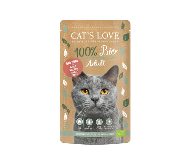 Cat's Love Adult Rind im Pouch für Katzen