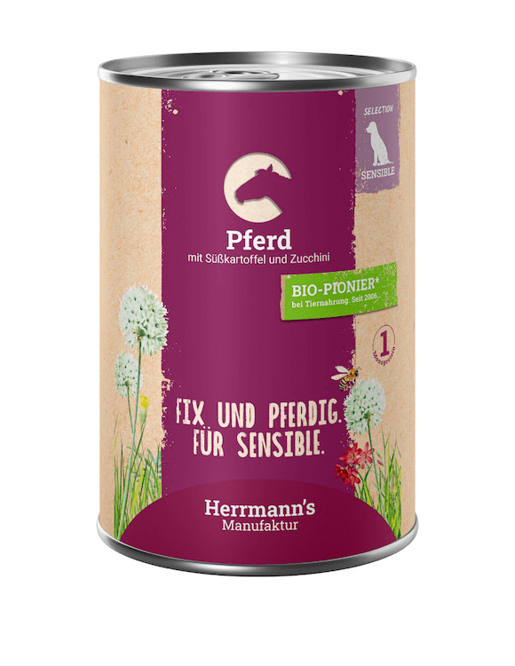 Herrmanns Pferd mit Bio-Süßkartoffel und Bio-Zucchini