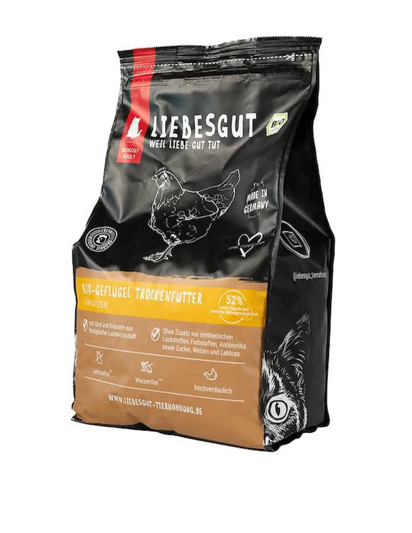 Liebesgut Trockenfutter Geflügel Adult für Katzen