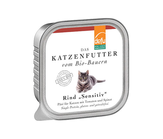 Defu Rind "Sensitive" Pâté Zucchini und Karotte für Katzen