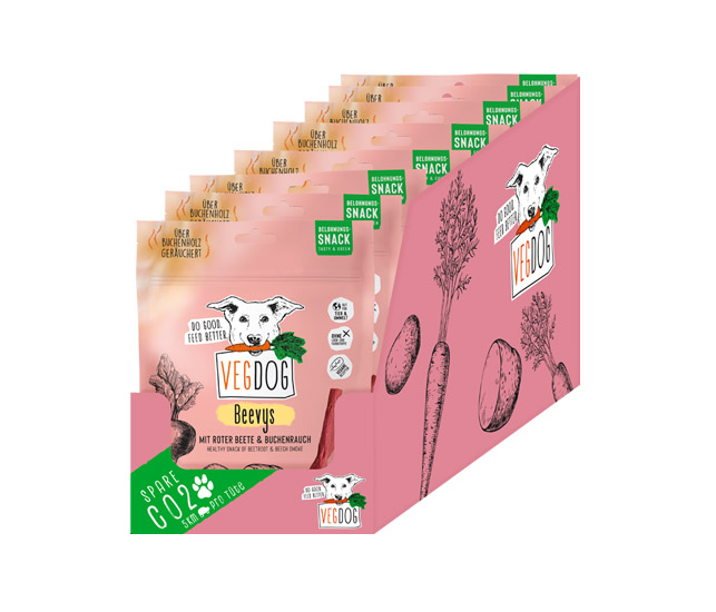 VegDog BEEVYS - Sticks mit Roter Beete und Buchenrauch