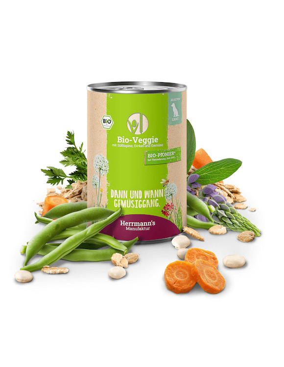 Herrmanns Veggie mit weißer Süßlupine, Dinkel und Gemüse