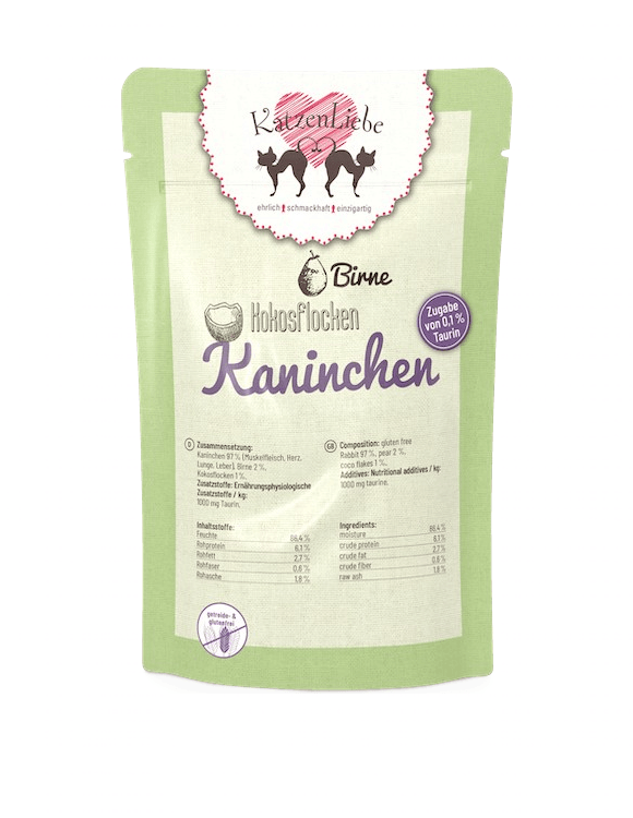 KatzenLiebe Kaninchen mit Birne