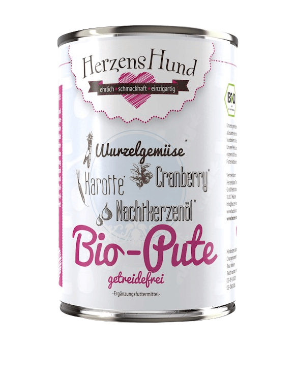 HerzensHund Pute mit Karotte getreidefrei