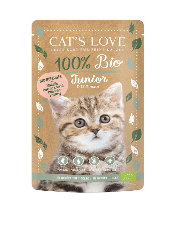 Cat's Love Junior Geflügel im Pouch für heranwachsende Katzen