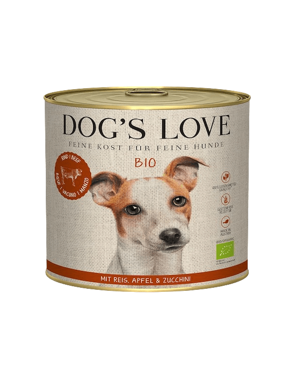 Dog's Love RIND, Naturreis, Apfel & Zucchini