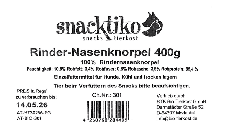 Snacktiko Rinder-Nasenknorpel