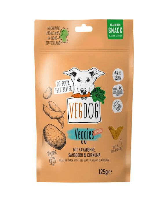 Vegdog VEGGIES immune Trainings-Snack mit Sanddorn und Curcuma
