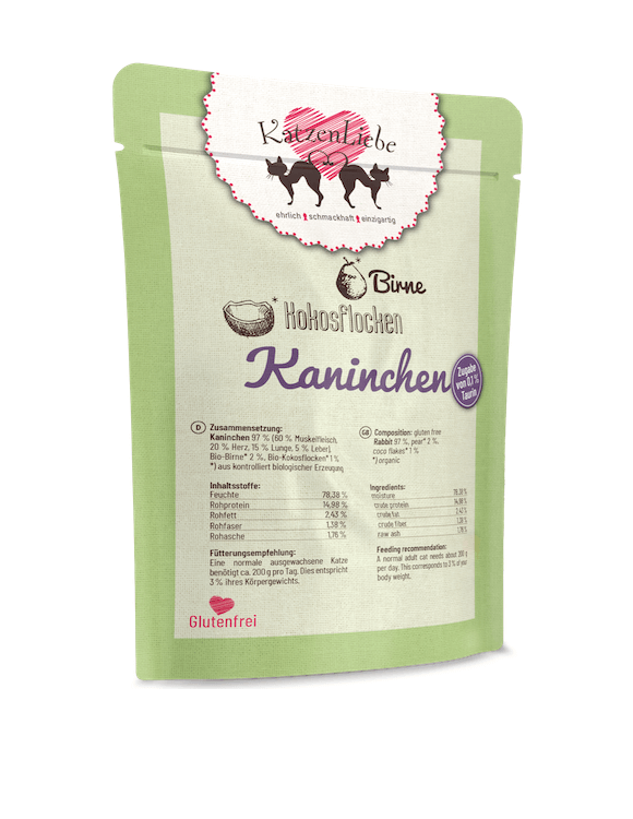 KatzenLiebe Kaninchen mit Bio-Birne