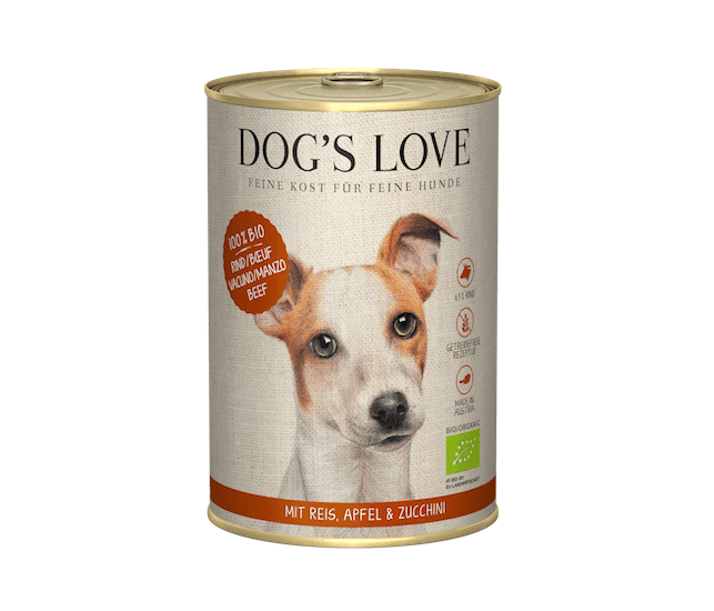 Dog's Love RIND, Naturreis, Apfel & Zucchini