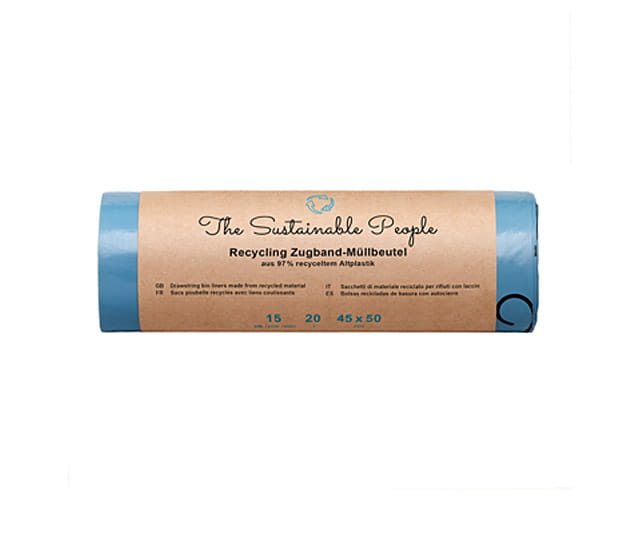 The Sustainable People Recycling Zugband-Müllbeutel, 20 Liter o. 60 Liter