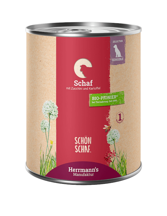 Herrmanns Schaf mit Bio-Zucchini und Bio-Kartoffeln