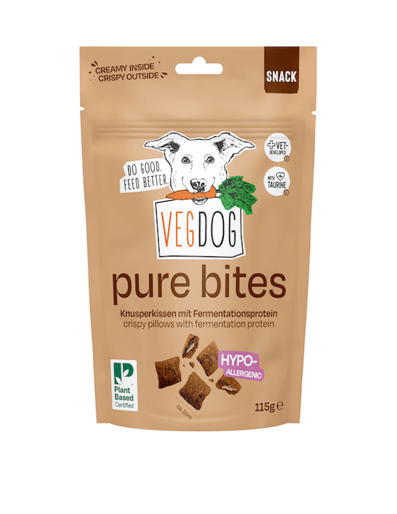 Vegdog Pure Bites Snack - neue Protein-Generation
