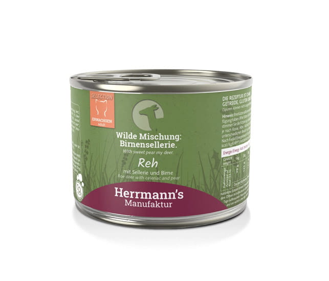 Herrmanns Reh mit Bio-Sellerie und Bio-Birne