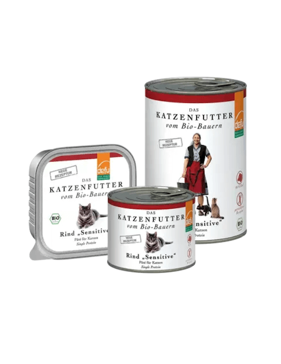 Defu Rind "Sensitive" Pâté Zucchini und Karotte für Katzen