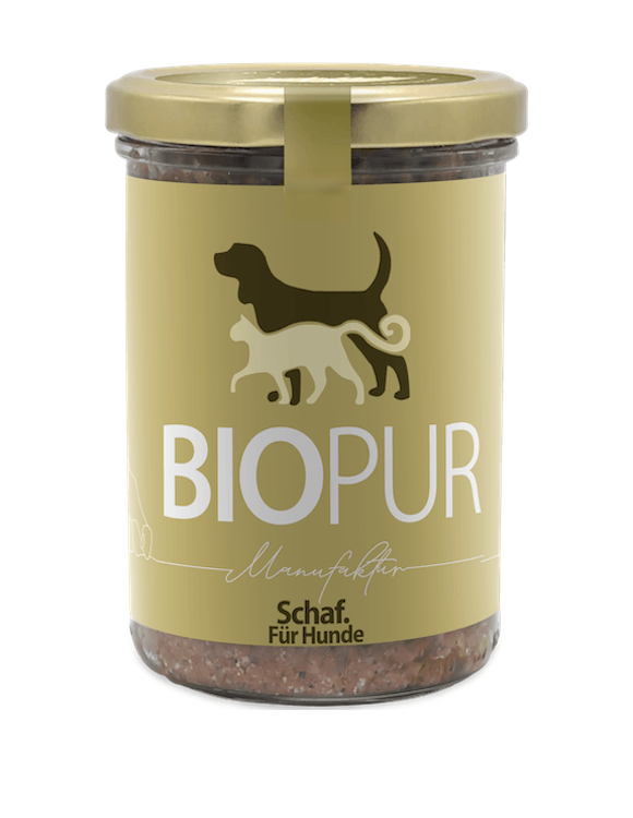 Biopur Premiumglas Schaf mit Dinkel & Apfel