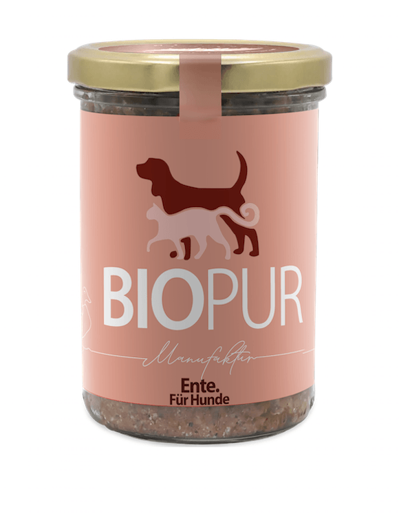 Biopur Premiumglas Ente mit Zucchini & Kürbis