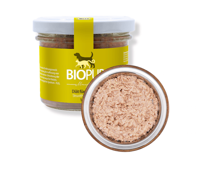 Biopur Struvit-Harnsteinen Diätfutter im Glas