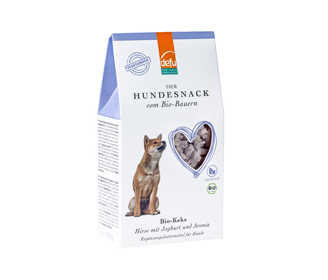 Defu Hunde-Keks Hirse mit Joghurt und Aronia